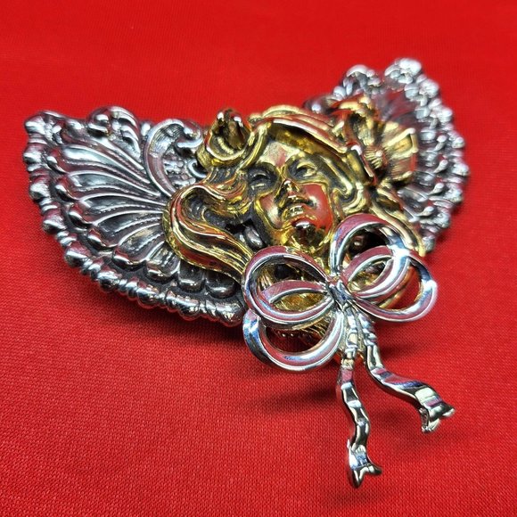 Jane Angel Pin Brooch Signed - Picture 11 of 12